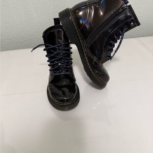 Dr. Martens Shiny Black Kids Boots